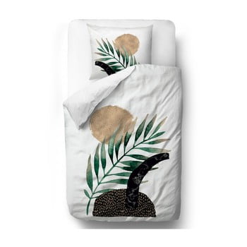 Lenjerie de pat din bumbac satinat butter kings glossy plant, 200 x 200 cm