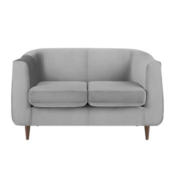 Canapea cu 2 locuri kooko home glam, gri deschis
