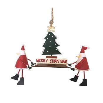 Decorațiune suspendată pentru Crăciun G-Bork Santas with Christmastree imagine