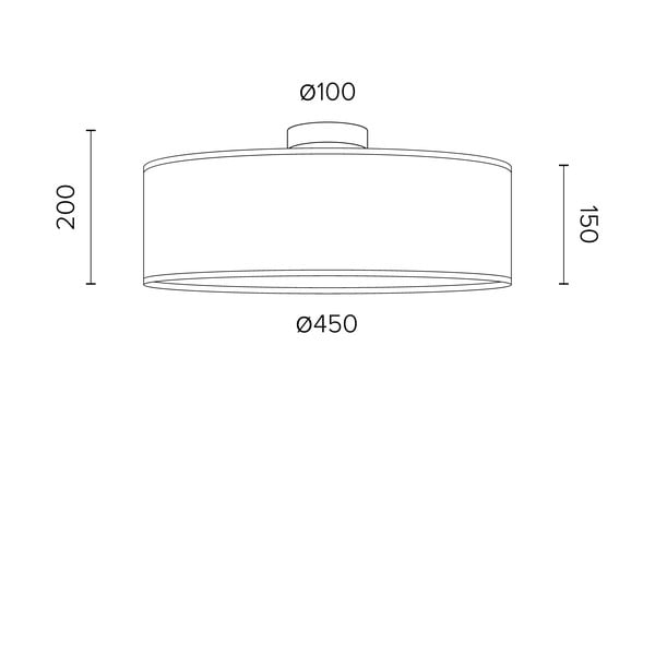 Stropní svítidlo se stínidlem ze dřeva dubu Sotto Luce TSURI XL
