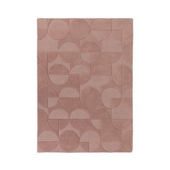 Covor din lână flair rugs gigi, 120 x 170 cm, roz