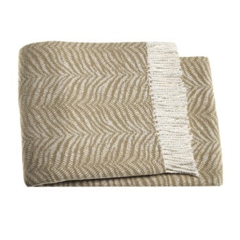 Pled din amestec de bumbac euromant tiger, 140 x 180 cm, maro