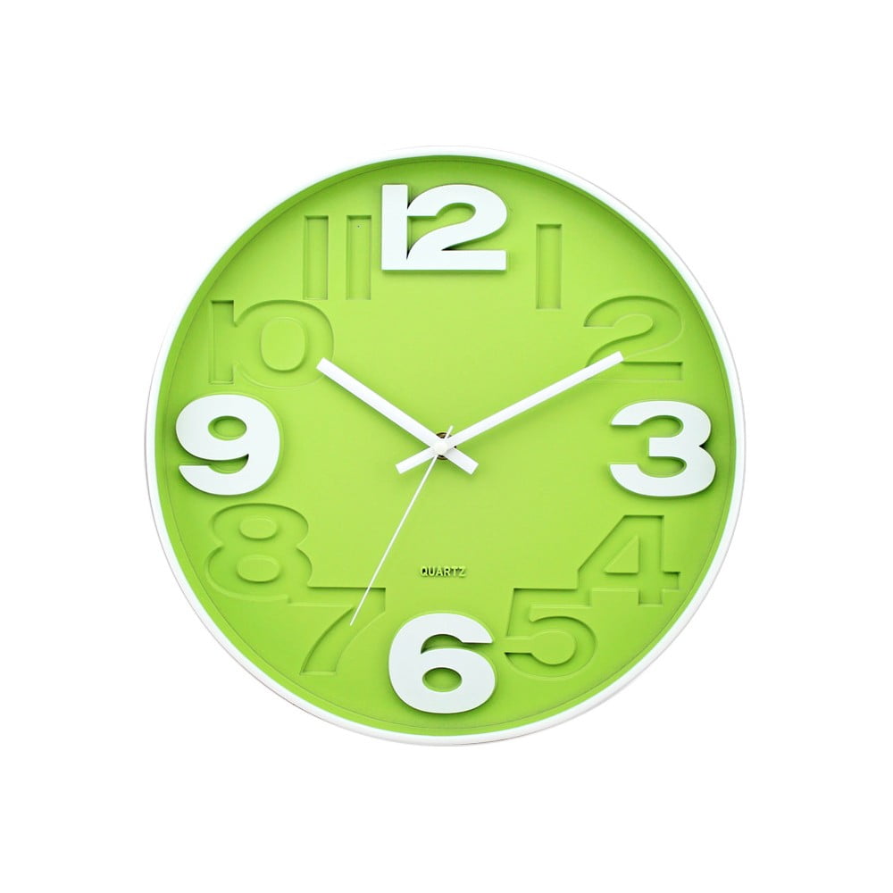 Zelené nástěnné hodiny Postershop Matt, ø 30 cm