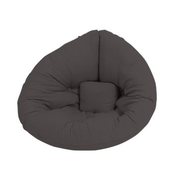 Fotoliu extensibil pentru copii karup design mini nido, 75 x 100 cm, gri închis