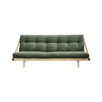 Canapea extensibilă karup design jump natural/olive green, verde