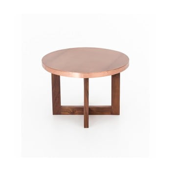 Masă de cafea din lemn de salcâm india, 50 cm