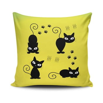 Față de pernă cu adaos de bumbac cushion love amarillo, 45 x 45 cm