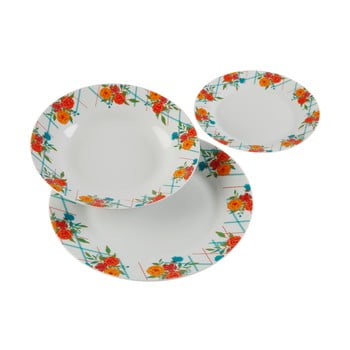 Set veselă 18 farfurii din porțelan versa fiori viva