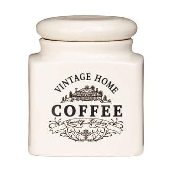 Recipient ceramică cafea Premier Housewares Vintage Home, crem