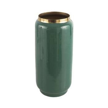Vază cu detalii aurii pt living flare, înălțime 27 cm, verde