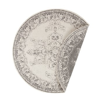 Covor reversibil bougari borbon, ø 140 cm, gri-crem