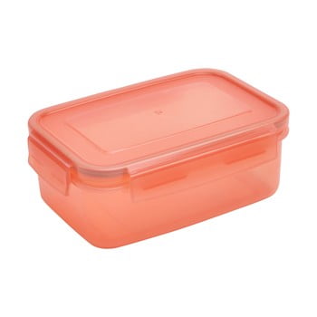 Recipient pentru mâncare cu capac addis clip and close rectangular coral, 900 ml, portocaliu