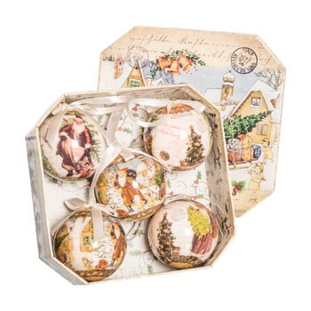 Set 5 decorațiuni de crăciun unimasa merry christmas