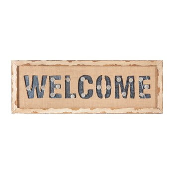 Decorațiune luminoasă de perete welcome red