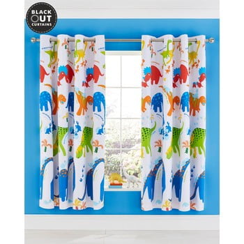 Set 2 draperii pentru camera copiilor catherine lansfield dino, 168 x 183 cm