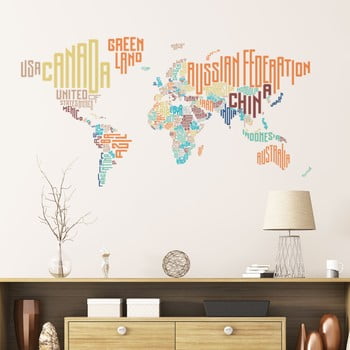 Autocolant de perete ambiance world map modern
