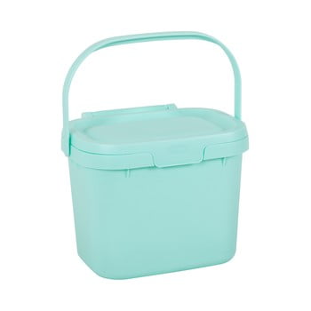 Găleată multifuncțională din plastic, cu capac, pentru bucătărie addis, 24,5 x 18,5 x 19 cm, albastru deschis