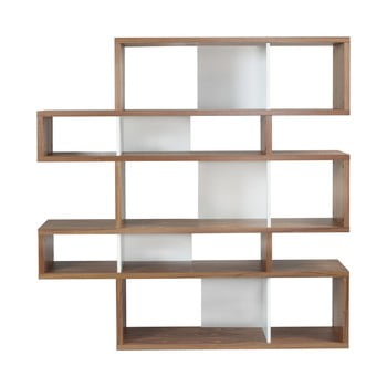 Bibliotecă temahome london, înălțime 160 cm, maro - alb