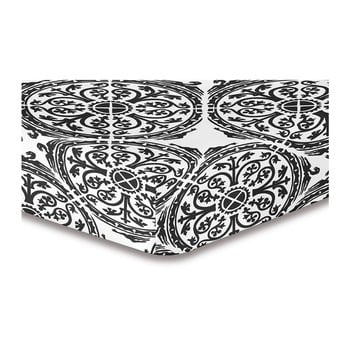 Cearşaf cu elastic decoking hypnosis malaga, 220 x 240 cm, alb - gri
