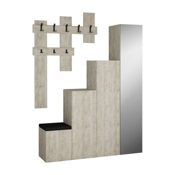 Set dulap și cuier de perete homitis up, gri