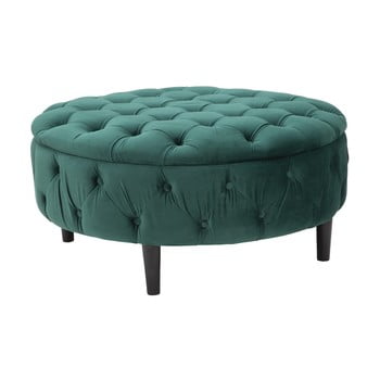 Taburet cu spațiu de depozitare mauro ferretti queen, ø 90 cm, verde