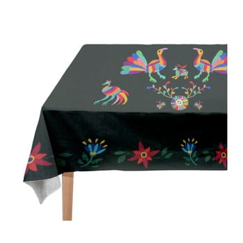 Față de masă madre selva animals otomi negro, 140 x 250 cm