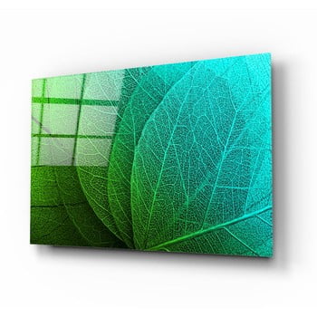 Tablou din sticlă insigne green leaf