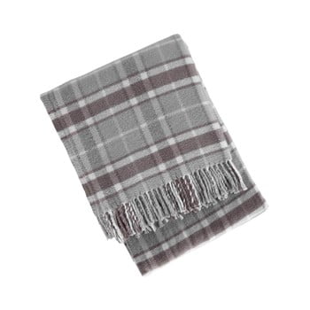 Pled din amestec de bumbac euromant texas, 140 x 180 cm, gri deschis