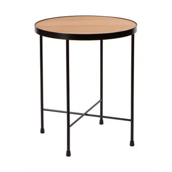 Măsuță cu blat din lemn de stejar nørdifra oak, ⌀ 43 cm