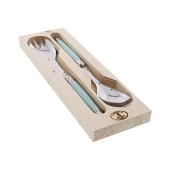 Set 2 linguri din inox pentru salată Jean Dubost Pastel Blue, albastru