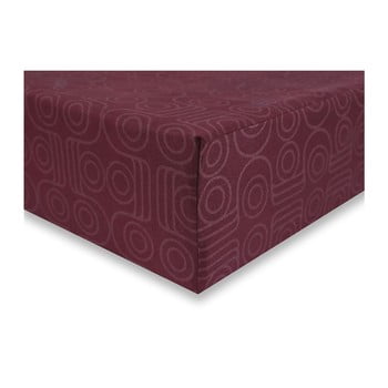 Cearșaf cu elastic din microfibră decoking geoffrey, 220 x 240 cm, vișiniu
