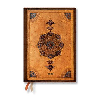 Agendă pentru anul 2020 Paperblanks Safavid, 160 file, maro