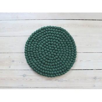Pernă pentru scaun cu bile din lână wooldot ball chair pad, ⌀ 39 cm, verde închis