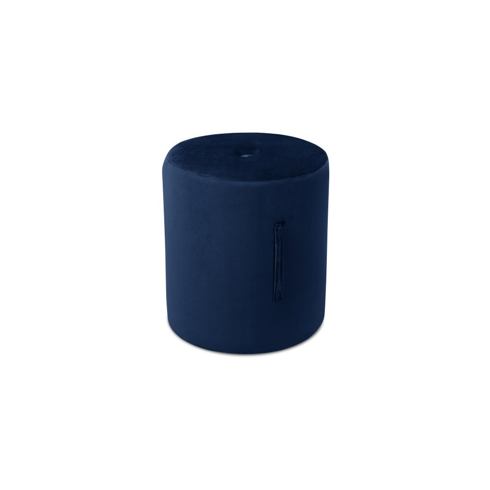 Modrý puf Mazzini Sofas Fiore, ⌀ 40 cm