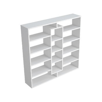 Biblioteca din lemn dalia, lățime 130 cm, alb
