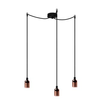 Corp de iluminat cu 3 cabluri bulb attack uno basic, negru - arămiu