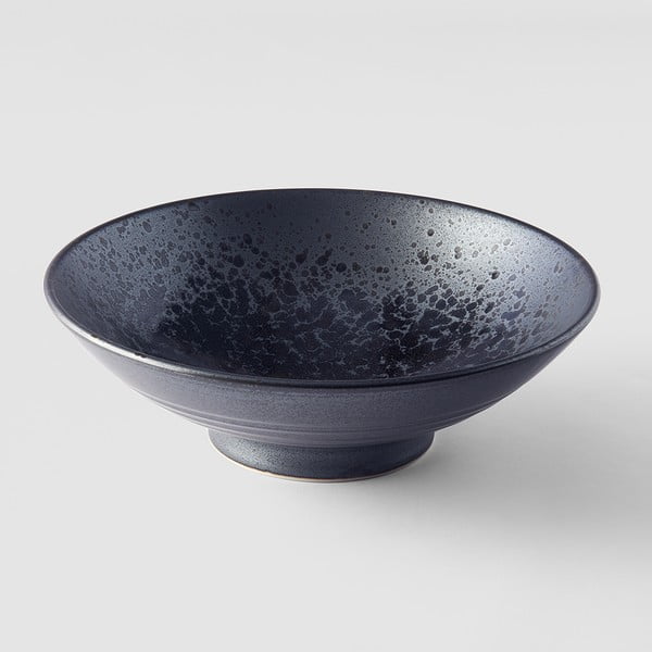 Černo-šedá keramická miska na polévku MIJ Pearl, ø 24 cm