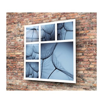 Tablou din sticlă 3d art harmo, 30 x 30 cm, albastru