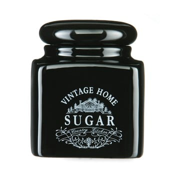 Recipient pentru zahăr premier housewares vintage home, negru
