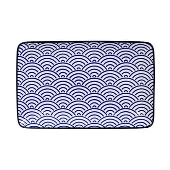 Farfurie dreptunghiulară Tokyo Design Studio Nippon Wave, 21 x 13,5 cm