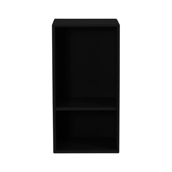 Černá nástěnná knihovna Tenzo Z Halfcube, 70 x 36 cm