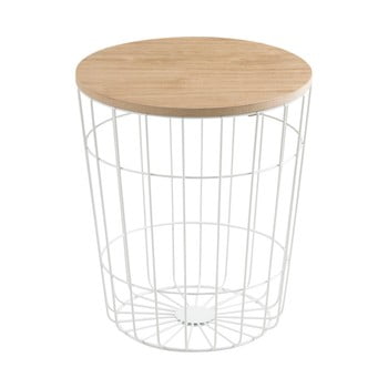 Măsuță Actona Lotus Light, Ø 34 cm, alb