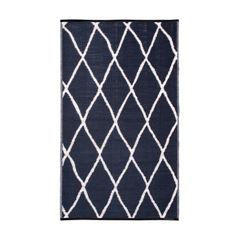 Covor reversibil potrivit pentru exterior, din plastic reciclat fab hab nairobi natural & black, 120 x 180 cm, bej - negru
