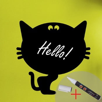 Set autocolante pentru tăbliță și markere fanastick cat