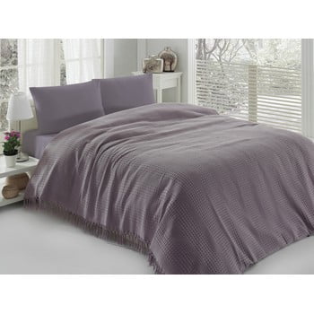 Cuvertură subțire pentru pat de o persoană Pique Purple, 180 x 240 cm