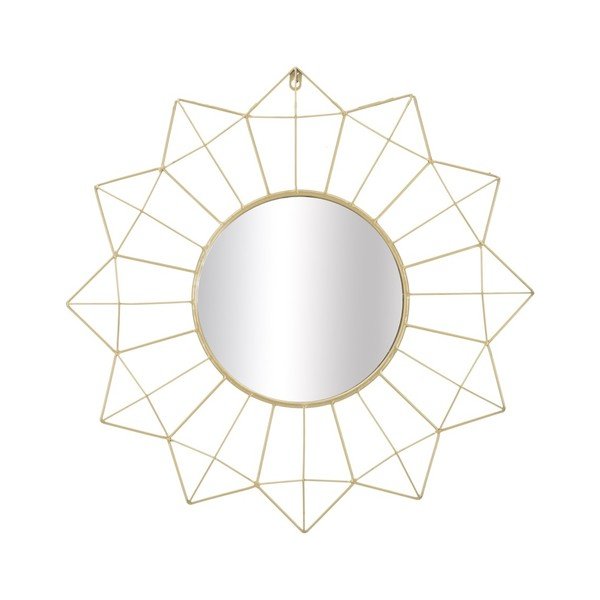 Nástěnné zrcadlo ve zlaté barvě Mauro Ferretti Soleado, ⌀ 60 cm
