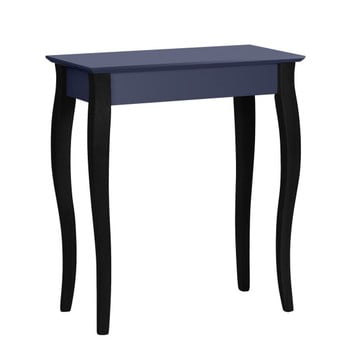 Masă tip consolă cu picioare negre ragaba lilo, lățime 65 cm, gri antracit