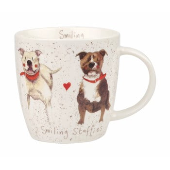 Cană din porțelan churchill china dog staffie, 390 ml