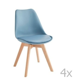 Set 4 scaune design twist tom, albastru
