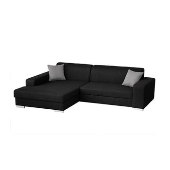 Canapea cu șezlong pe partea stângă florenzzi catalani black/cream